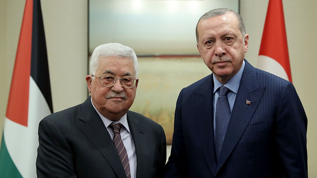 Cumhurbaşkanı Erdoğan, Filistin Devlet Başkanı Abbas