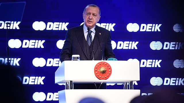 ​​Cumhurbaşkanı Recep Tayyip Erdoğan, DEİK Genel Kurulu'nda konuştu.