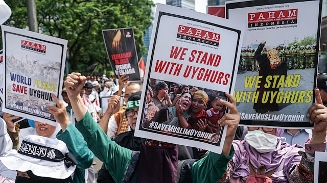 Protest against China in Indonesia  