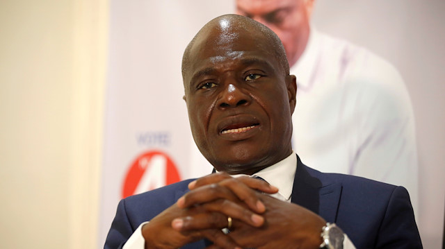 Martin Fayulu, the joint opposition presidential candidate in Democratic Republic of Congo, speaks during an interview with Reuters in the capital Kinshasa.