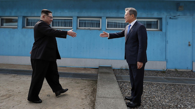 Kuzey Kore lideri Kim Jong Un ve Güney Kore Devlet Başkanı Moon Jae In