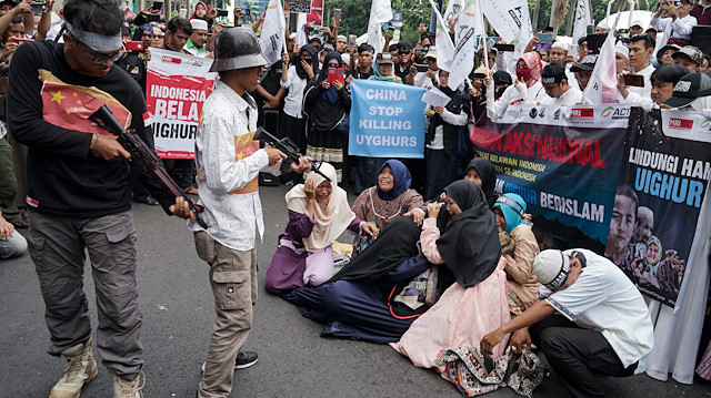 Protest against China in Indonesia  
