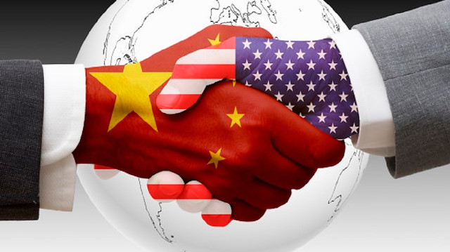 China and the United States Flags