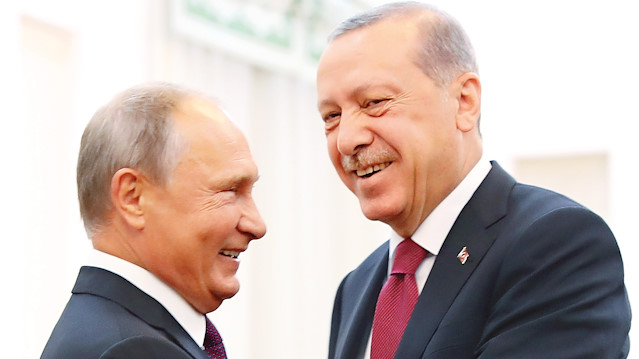 ​Cumhurbaşkanı Recep Tayyip Erdoğan ile Rusya Devlet Başkanı Vladimir Putin