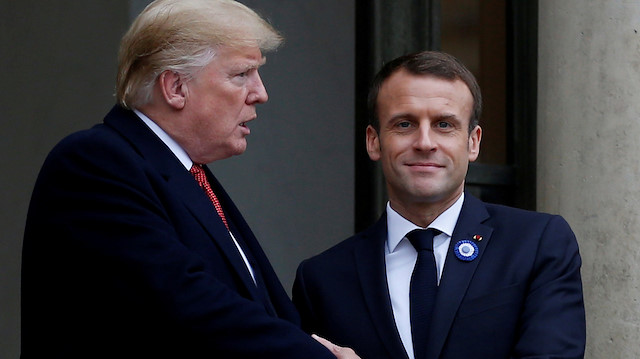 ABD Başkanı Donald Trump ve Fransa Cumhurbaşkanı Emmanuel Macron.