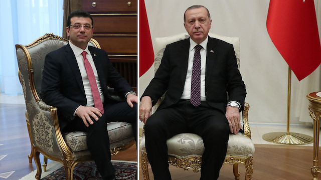 Cumhurbaşkanı Erdoğan, Ekrem İmamoğlu'nu kabul etti.