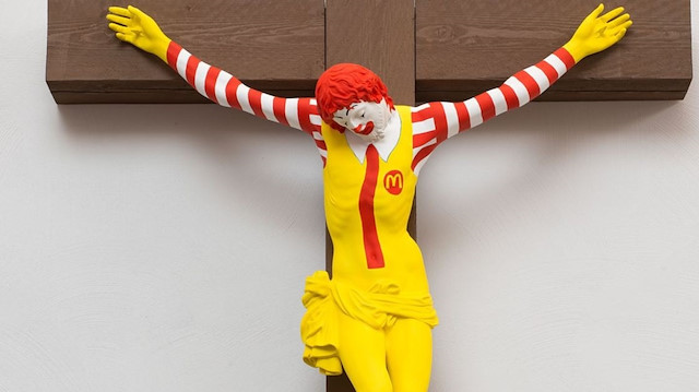 The McJesus statue that caused outrage among the Christian minority