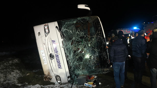Bus accident in Turkey's Amasya