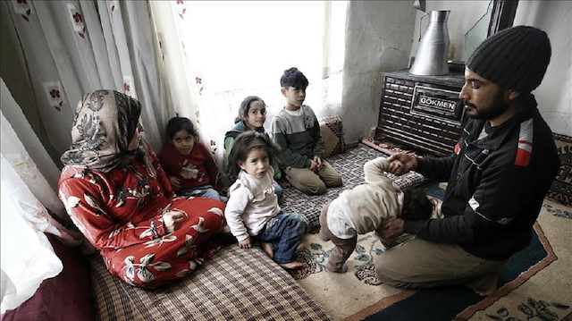 A single-room house, six children including a baby and no money to make a living -- this is how a Syrian family has been trying to manage survival in minus 15 degrees in central Turkey.