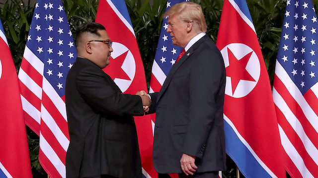 ABD Başkanı Trump ile Kuzey Kore lideri Kim 12 Haziran 2018'de Singapur'da bir araya gelmişti.