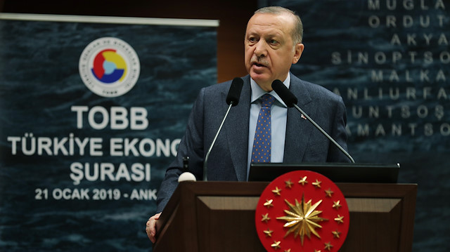 ​Cumhurbaşkanı Recep Tayyip Erdoğan TOBB Ekonomi Şurası'nda konuştu. 