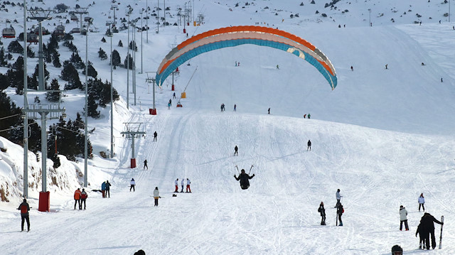أرزينجان التركية توفر لزوارها فرصة التزلج والطيران المظلي