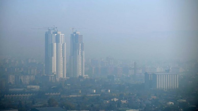 Makedonya'da hava kirliliği üst seviyede.