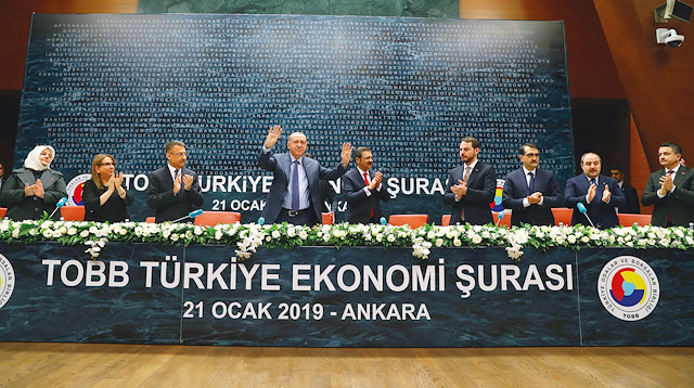 TOBB Türkiye Ekonomi Şura'sı, Cumhurbaşkanı Recep Tayyip Erdoğan’ın teşrifi ve ilgili bakanların katılımıyla TOBB Konferans Salonunda gerçekleştirildi.