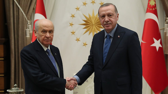 Devlet Bahçeli ve Recep Tayyip Erdoğan