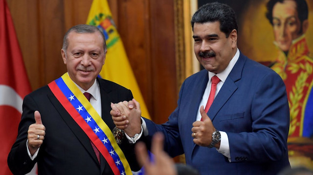 Venezuela Devlet Başkanı Nicolas Maduro ile Cumhurbaşkanı Recep Tayyip Erdoğan geçtiğimiz aylarda Karakas'ta bir araya gelmişti.