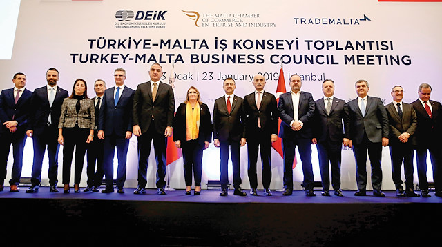 Türkiye-Malta İş Konseyi Toplantısı hatıra fotoğrafı