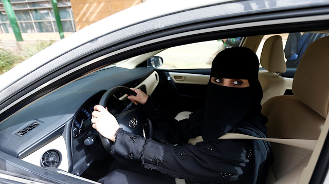 A female trainee drives a car during a driving lesson at Saudi Driving Center in Riyadh, Saudi Arabia June 21, 2018. REUTERS/Faisal Al Nasser  