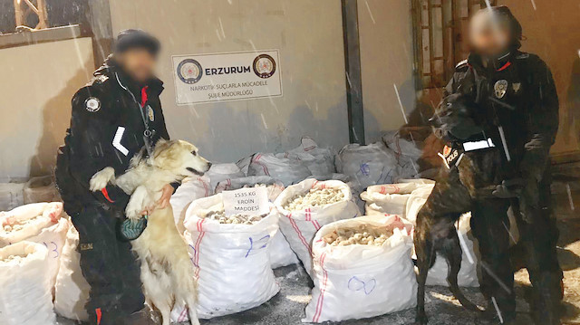 Erzurum’da tek seferde 1 ton 535 kilo eroin yakalandı