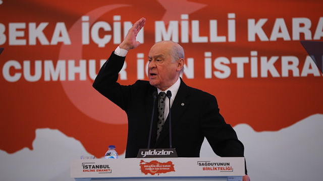 MHP opposition leader Devlet Bahçeli