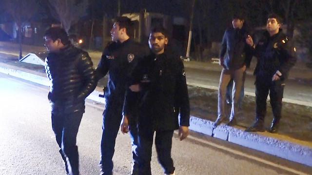 Arrested Afghan migrants in Istanbul