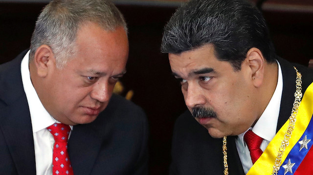 Venezuela Devlet Başkanı Nicolas Maduro ve Meclis Başkanı Diosdado Cabello