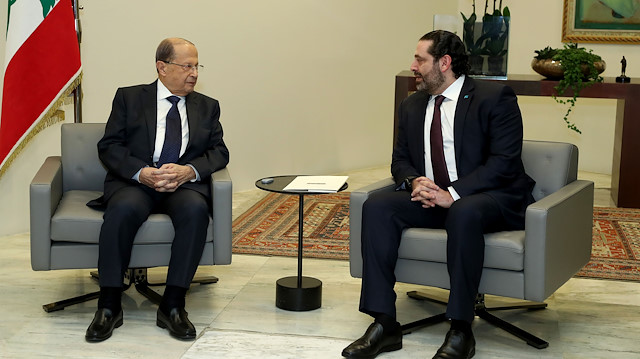 Saad Hariri ile Mişel Avn