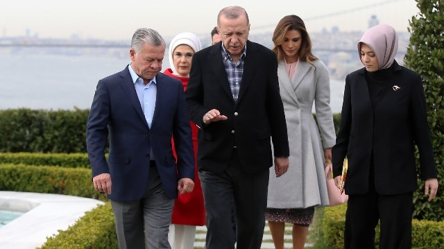 Cumhurbaşkanı Erdoğan, Vahdettin Köşkü'nde Ürdün Kralı 2. Abdullah'a İstanbul'u anlattı.