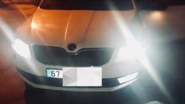 Zonguldak'ta izinsiz çakar takılı olarak yakalanan araç