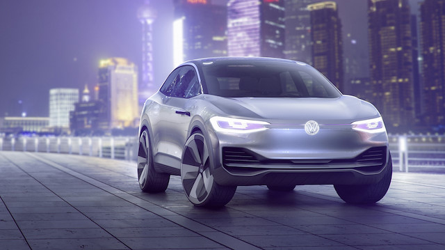 Volkswagen'in elektrikli otomobil konsepti. 