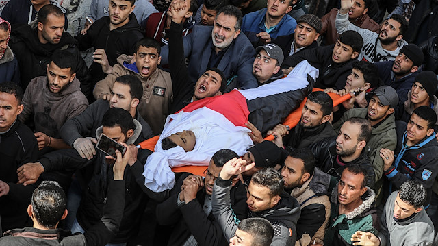 Funeral ceremony of a Palestinian in Gaza


