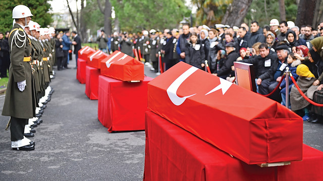 Şehitler son yolculuklarına uğurlanmak üzere memleketlerine uğurlandı.