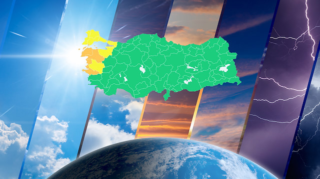 Meteorolojiden Marmara ve Kuzey Ege için "sarı" ve "turuncu" uyarı yapıldı. 