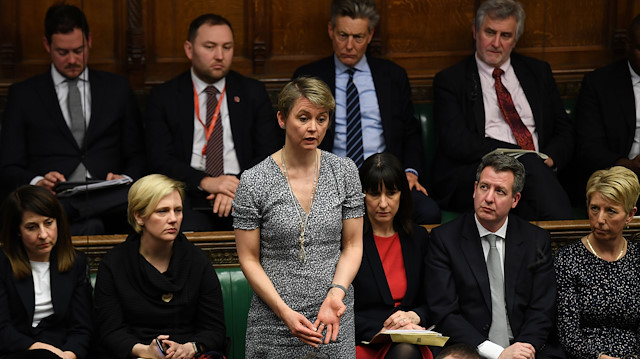 MP Yvette Cooper attends a debate on PM Theresa May's Brexit 'plan B' in Parliament, in London, Britain.