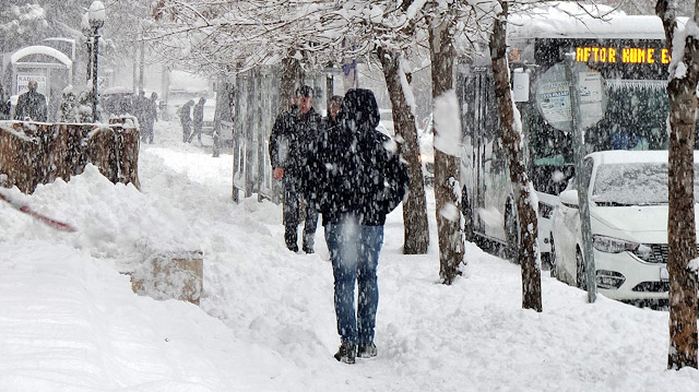 Yoğun kar yağışı nedeniyle Bingöl'de okullar tatil edildi. 