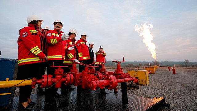 Flare lighting ceremony of Bati Celtik-1 new natural gas well in Istanbul

