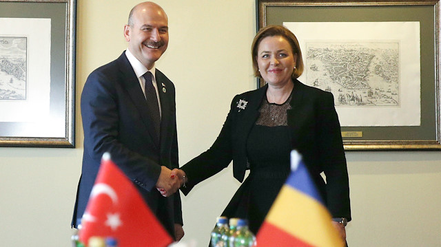 İçişleri Bakanı Süleyman Soylu ile Romanya İçişleri Bakanı Carmen Daniela Dan