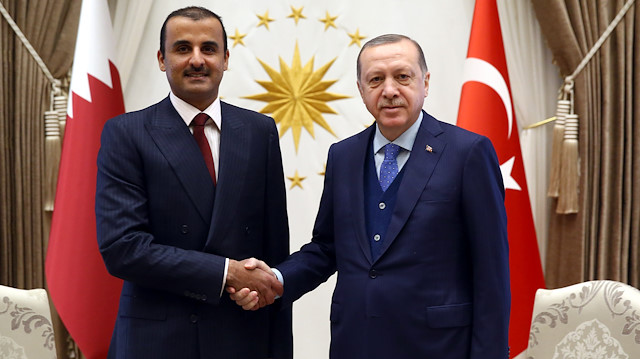 Emir of Qatar Sheikh Tamim bin Hamad Al Thani and President Erdoğan