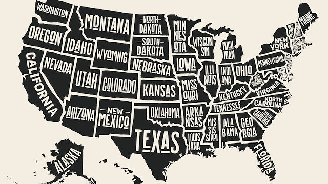 Amerika Birleşik Devletleri'nde 50 eyalet bulunuyor. 