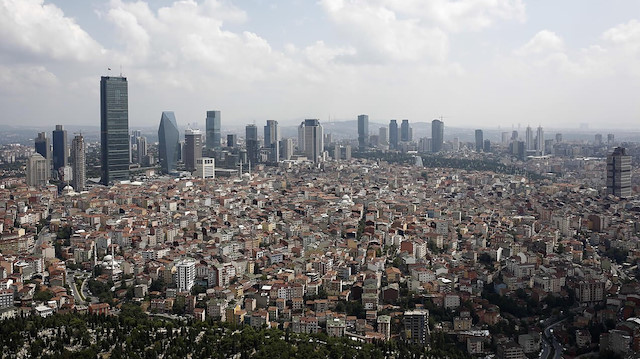 İstanbul havadan görüntü.