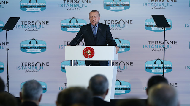 Erdoğan, Beyoğlu Camikebir’deki “Tersane İstanbul”un temel atma törenine katıldı. 