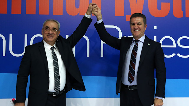 DSP Genel Başkanı Önder Aksakal ile DSP Şişli adayı Mustafa Sarıgül