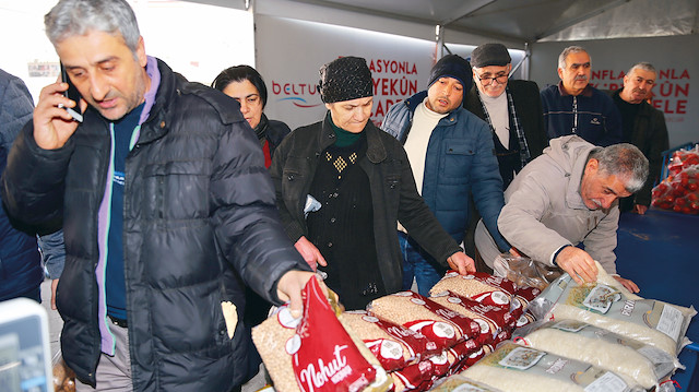 Aksaray'daki tanzim satış noktası.