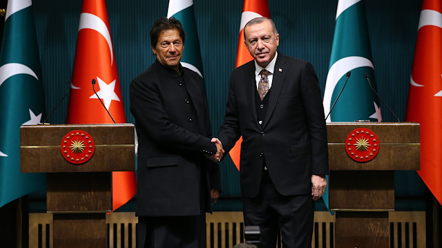 Cumhurbaşkanı Recep Tayyip Erdoğan ile Pakistan Başbakanı İmran Han