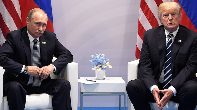 Rusya Devlet Başkanı Vladimir Putin ve ABD Devlet Başkanı Trump.