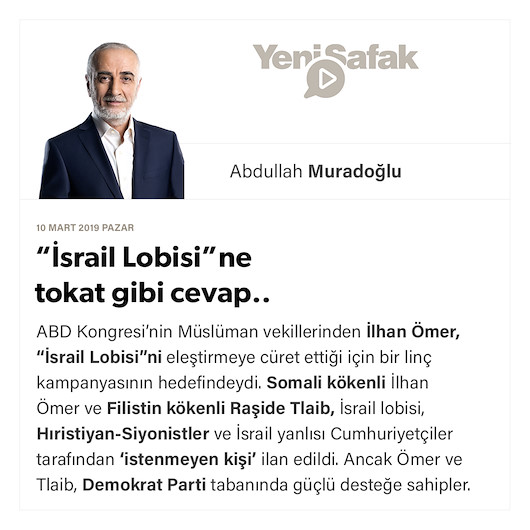 “İsrail Lobisi”ne tokat gibi cevap..