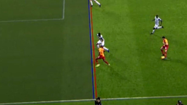 Bursaspor bu pozisyon için çizilen ofsayt çizgisinin hatalı olduğunu savunmuştu.