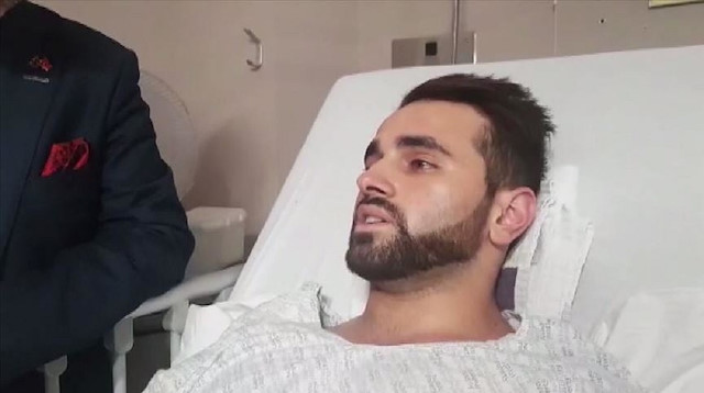 Mustafa Boztaş, who was shot in leg by terrorist at Al Noor mosque in Christchurch.