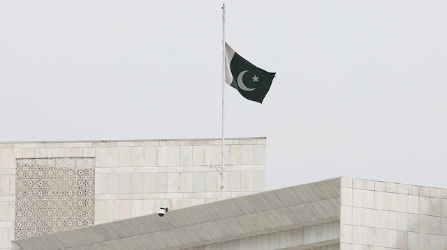 Pakistan's flag flies at half mast in memory of the victims of the mosque attacks in New Zealand
