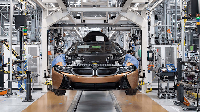 Almanya'nın otomobil devi BMW'nin üretim fabrikası.